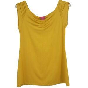 Sunny Leigh Vintage Retro Womens Sleeveless Cowl Neck Top Sz S Festival Boho Y2K